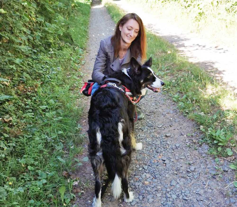 Mädchen mit einem Hund